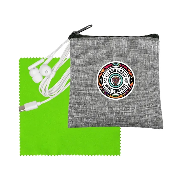 Recycled Cloth & Type C Ear Buds... from ASI 30208 A P Specialties / AP Specialties