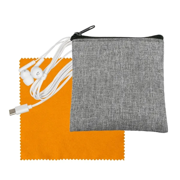 Recycled Cloth & Type C Ear Buds... from ASI 30208 A P Specialties / AP Specialties