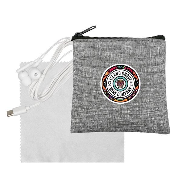 Recycled Cloth & Type C Ear Buds... from ASI 30208 A P Specialties / AP Specialties