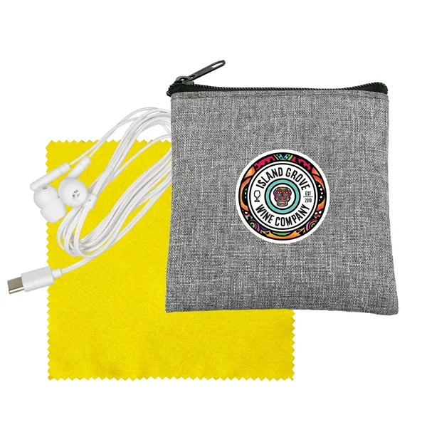 Recycled Cloth & Type C Ear Buds... from ASI 30208 A P Specialties / AP Specialties