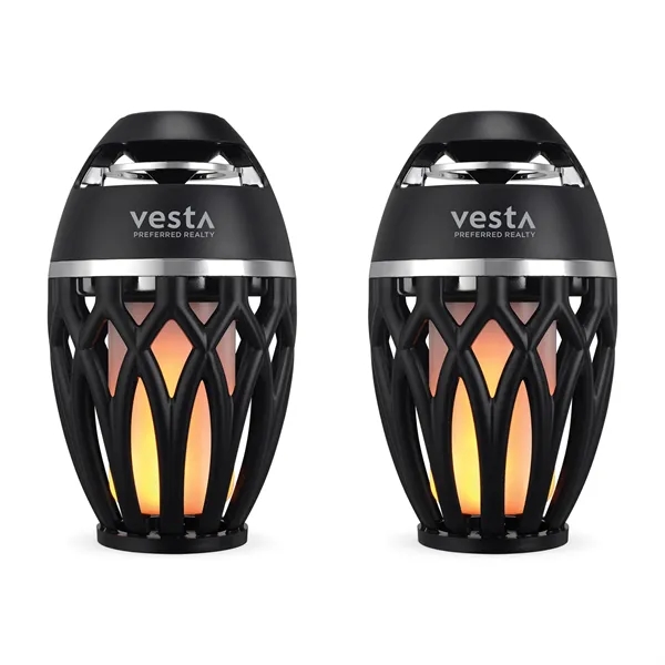 Wireless Bluetooth speakers with tiki-torch shape and LED flame effects.... from ASI 56070 Gemline / Gemline®