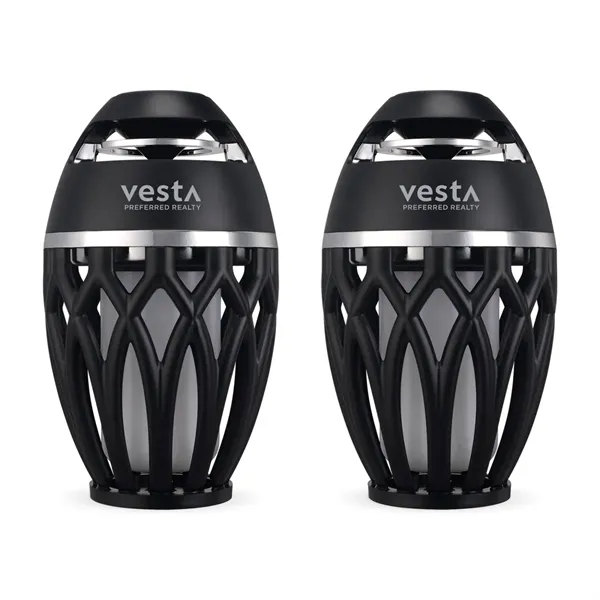 Wireless Bluetooth speakers with tiki-torch shape and LED flame effects.... from ASI 56070 Gemline / Gemline®