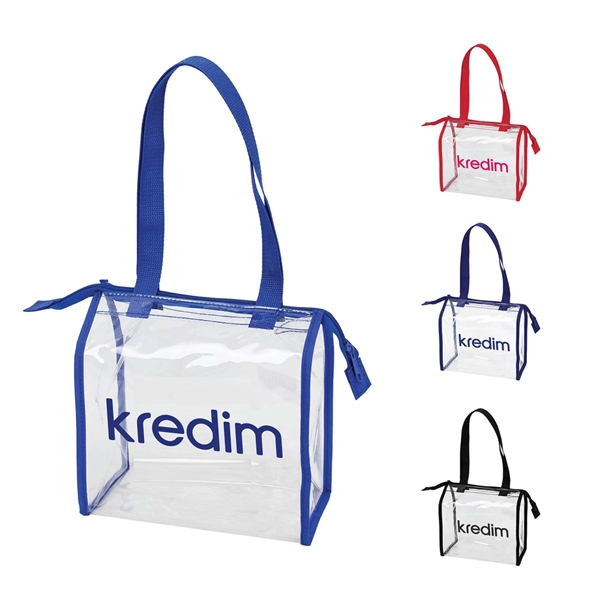 Clear zippered tote bag with 20" carry handles.... from ASI 74741 NVS Promo Designs, Inc.