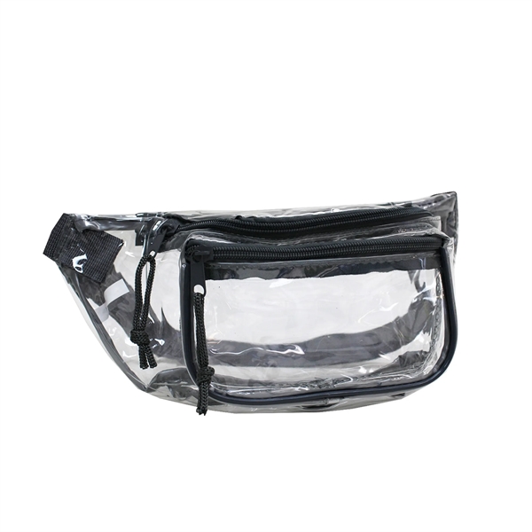 Clear fanny pack with 3 zipper compartments.... from ASI 74741 NVS Promo Designs, Inc.