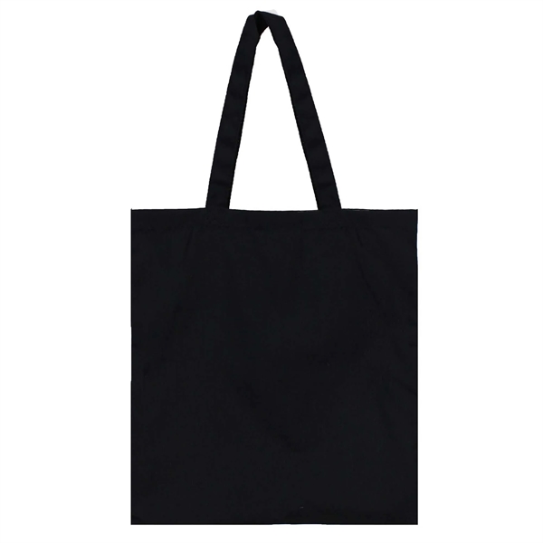 6 oz Black Cotton Canvas Natural-colored tote bag with 21" handles.... from ASI 74741 NVS Promo Designs, Inc.