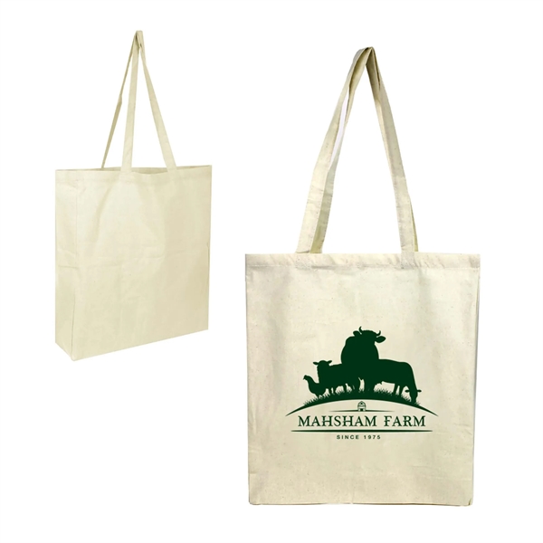 5 oz Cotton Canvas Natural-colored tote bag with 25" handles.... from ASI 74741 NVS Promo Designs, Inc.