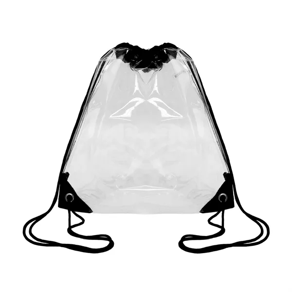 Clear PVC (0.23mm) Drawstring with trim & cords and reinforced corners.... from ASI 74741 NVS Promo Designs, Inc.