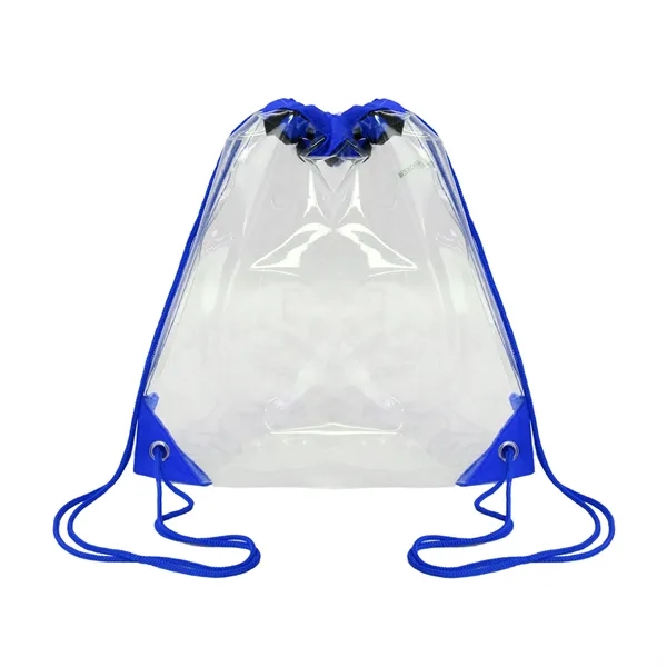 Clear PVC (0.23mm) Drawstring with trim & cords and reinforced corners.... from ASI 74741 NVS Promo Designs, Inc.