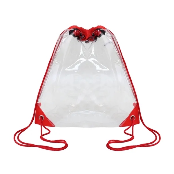 Clear PVC (0.23mm) Drawstring with trim & cords and reinforced corners.... from ASI 74741 NVS Promo Designs, Inc.