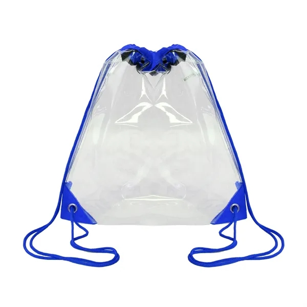 Clear PVC (0.23mm) Drawstring with trim & cords and reinforced corners.... from ASI 74741 NVS Promo Designs, Inc.
