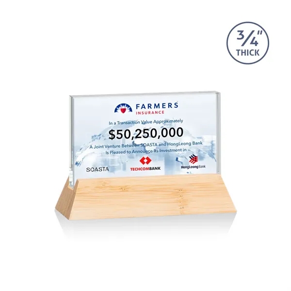 The Walkerton VividPrint™ Award - Starfire/Bamboo is a horizontal 3/4-inch thick... from ASI 84592 St Regis Group / St Regis