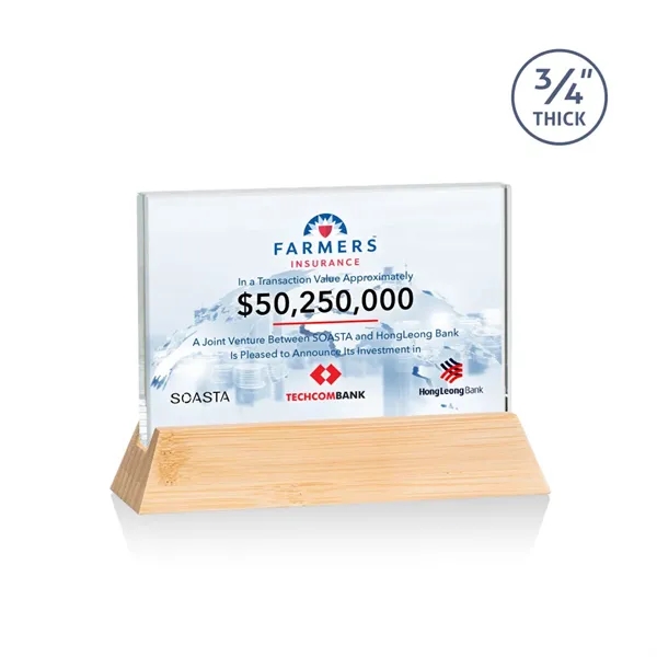 The Walkerton VividPrint™ Award - Starfire/Bamboo is a horizontal 3/4-inch thick... from ASI 84592 St Regis Group / St Regis