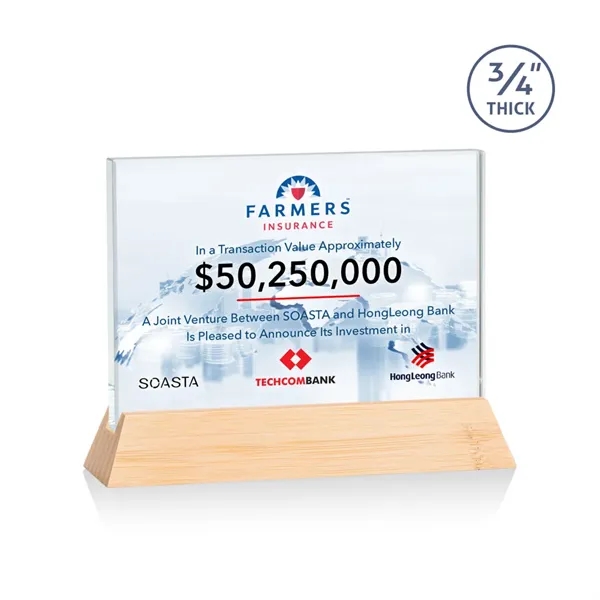 The Walkerton VividPrint™ Award - Starfire/Bamboo is a horizontal 3/4-inch thick... from ASI 84592 St Regis Group / St Regis