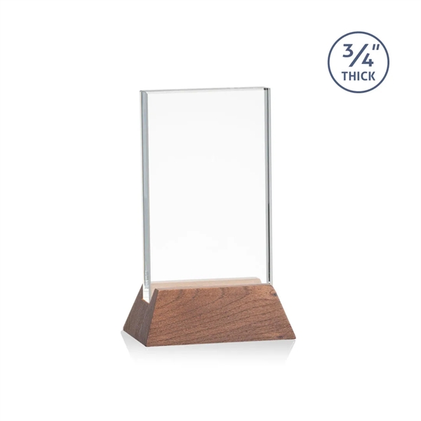 The Walkerton Award - Starfire/Walnut is a vertical 3/4-inch thick Starfire... from ASI 84592 St Regis Group / St Regis