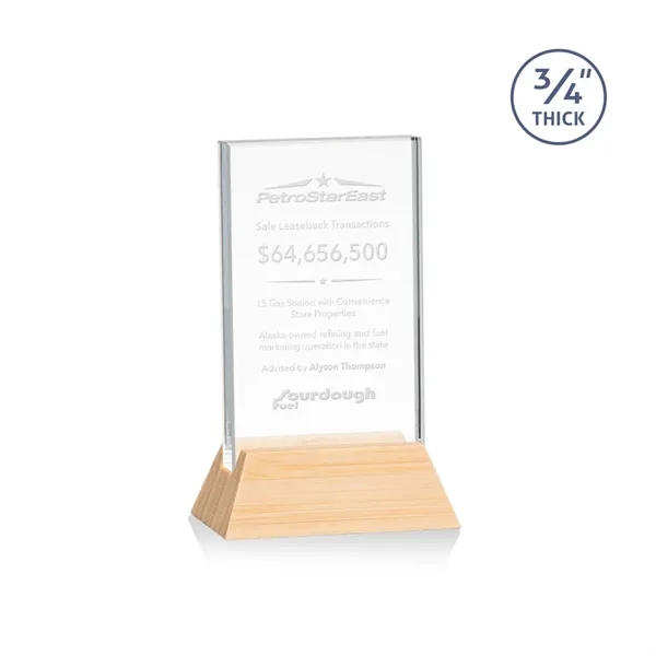 The Walkerton Award - Starfire/Bamboo is a horizontal 3/4-inch thick Starfire... from ASI 84592 St Regis Group / St Regis