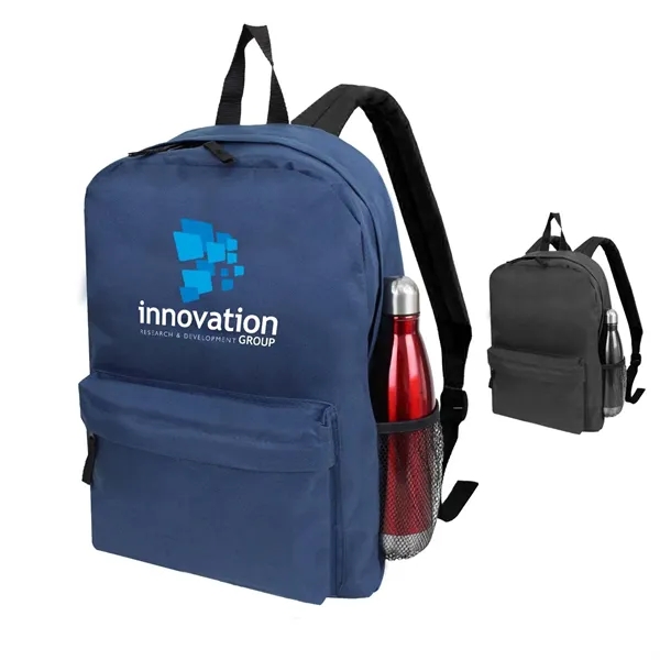17" backpack with front zipper pocket; Main zipper compartment with double... from ASI 74741 NVS Promo Designs, Inc.