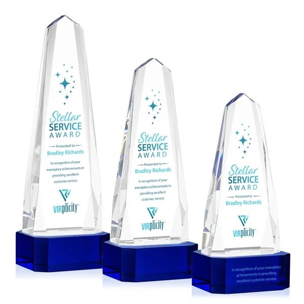The Optical Crystal Geneva VividPrint™ Award on base is an obelisk... from ASI 84592 St Regis Group / St Regis