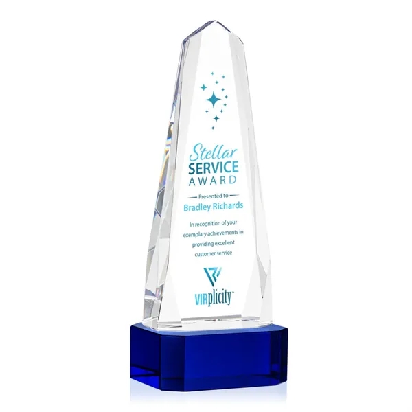 The Optical Crystal Geneva VividPrint™ Award on base is an obelisk... from ASI 84592 St Regis Group / St Regis