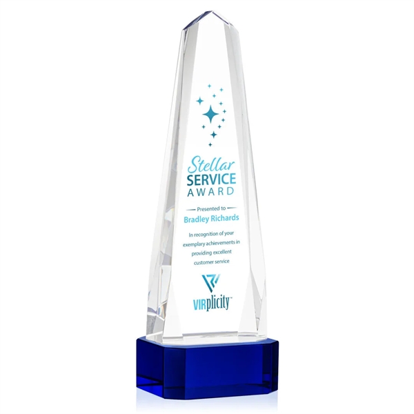 The Optical Crystal Geneva VividPrint™ Award on base is an obelisk... from ASI 84592 St Regis Group / St Regis