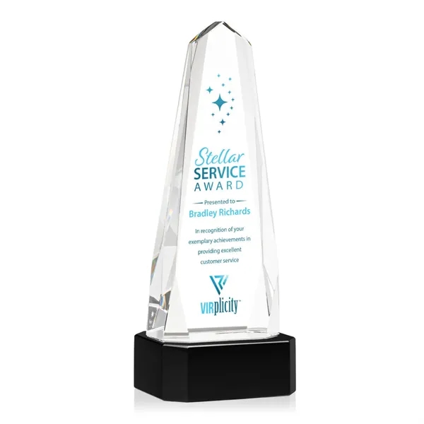 The Optical Crystal Geneva VividPrint™ Award on base is an obelisk... from ASI 84592 St Regis Group / St Regis