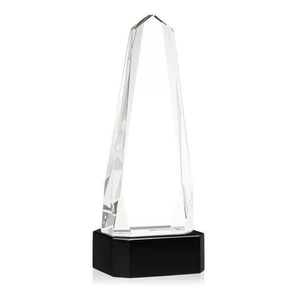 The Optical Crystal Geneva VividPrint™ Award on base is an obelisk... from ASI 84592 St Regis Group / St Regis