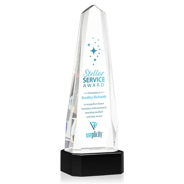 The Optical Crystal Geneva VividPrint™ Award on base is an obelisk... from ASI 84592 St Regis Group / St Regis