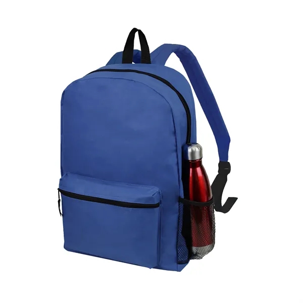 Durable 19" backpack with a front zipper pocket and a large... from ASI 74741 NVS Promo Designs, Inc. / NVS Promo