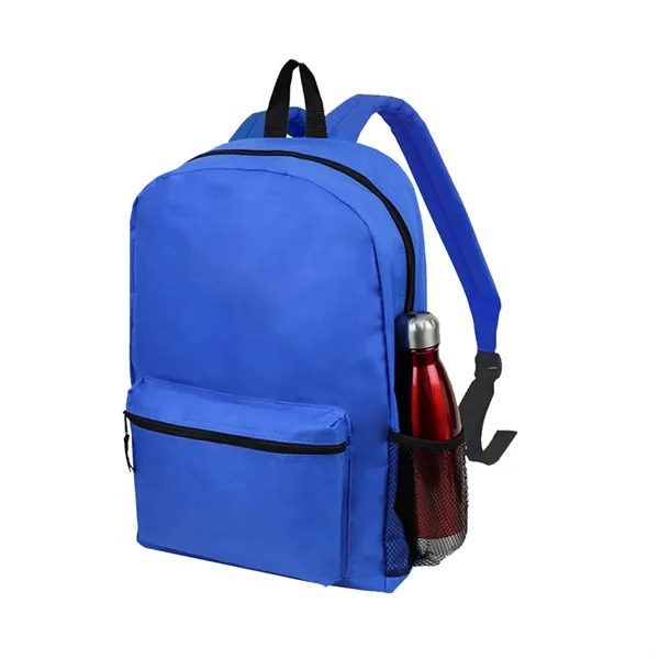Durable 19" backpack with a front zipper pocket and a large... from ASI 74741 NVS Promo Designs, Inc. / NVS Promo