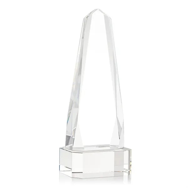 The Optical Crystal Geneva VividPrint™ Award on base is an obelisk... from ASI 84592 St Regis Group / St Regis