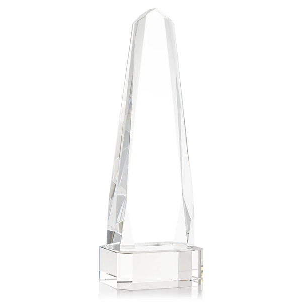 The Optical Crystal Geneva VividPrint™ Award on base is an obelisk... from ASI 84592 St Regis Group / St Regis