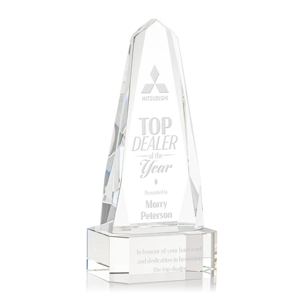 The Optical Crystal Geneva Award on base is an obelisk that... from ASI 84592 St Regis Group / St Regis