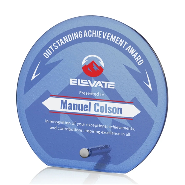 The budget-busting Atchison Circle VividPrint™ Award features an elegantly frosted ice... from ASI 84592 St Regis Group / St Regis