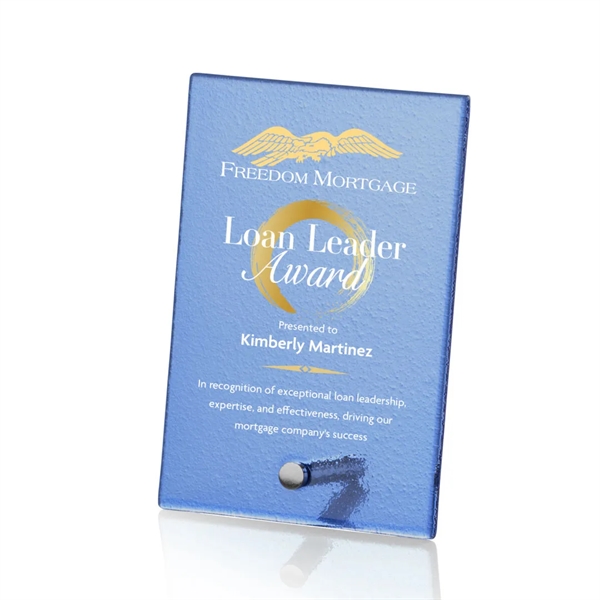 The budget-busting Atchison Rectangle VividPrint™ Award features an elegantly frosted ice... from ASI 84592 St Regis Group / St Regis