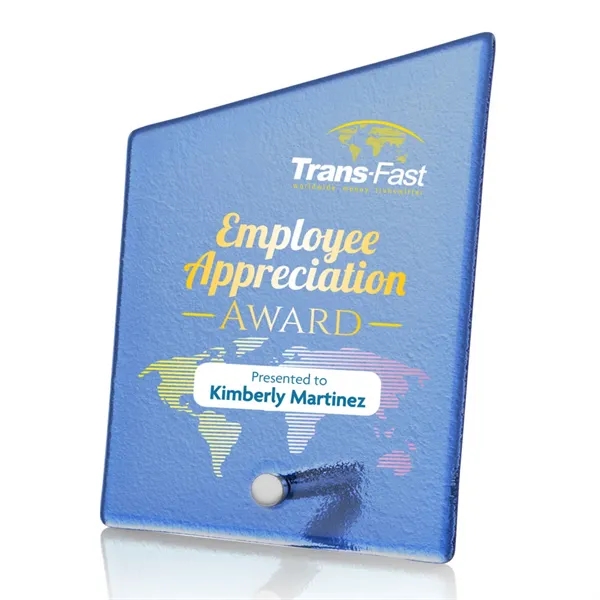 The budget-busting Atchison Slant VividPrint™ Award features an elegantly frosted ice... from ASI 84592 St Regis Group / St Regis