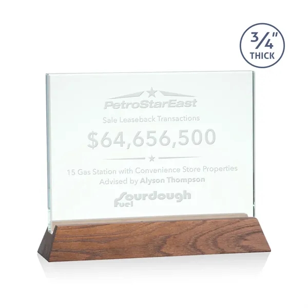 The Walkerton Award - Jade/Walnut is a horizontal 3/4-inch thick jade... from ASI 84592 St Regis Group / St Regis