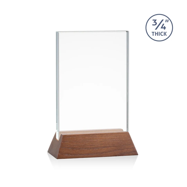 The Walkerton VividPrint™ Award - Starfire/Walnut is a vertical 3/4-inch thick... from ASI 84592 St Regis Group / St Regis
