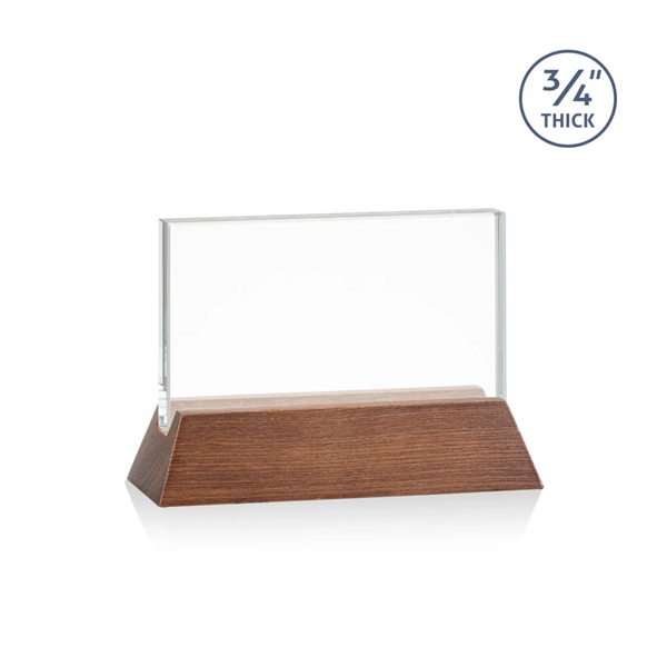 The Walkerton VividPrint™ Award - Starfire/Walnut is a horizontal 3/4-inch thick... from ASI 84592 St Regis Group / St Regis