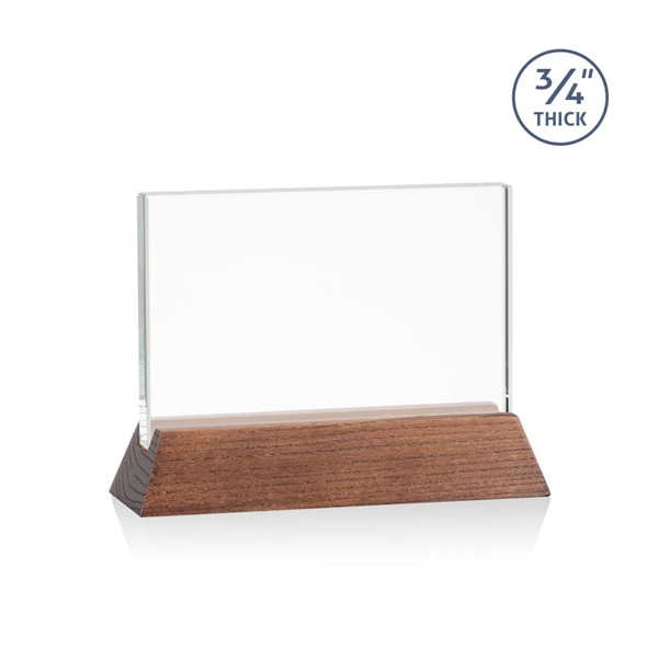 The Walkerton VividPrint™ Award - Starfire/Walnut is a horizontal 3/4-inch thick... from ASI 84592 St Regis Group / St Regis