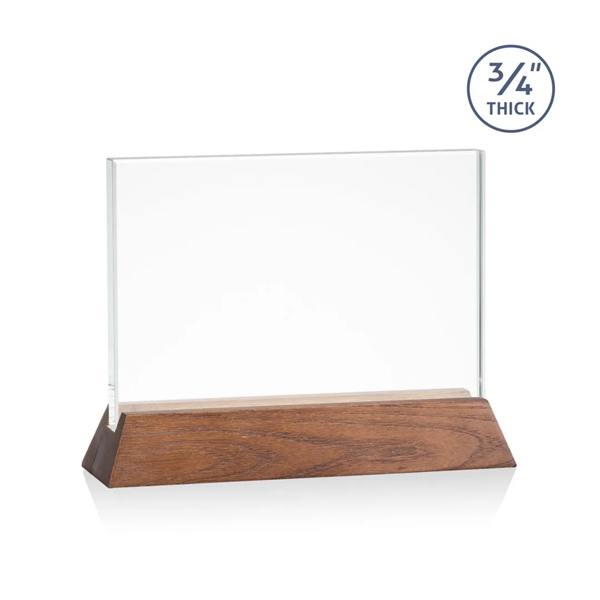 The Walkerton VividPrint™ Award - Starfire/Walnut is a horizontal 3/4-inch thick... from ASI 84592 St Regis Group / St Regis