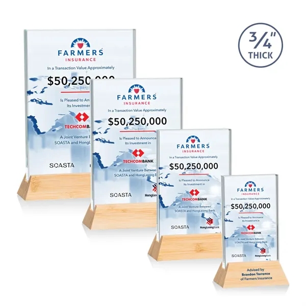 The Walkerton VividPrint™ Award - Starfire/Bamboo is a vertical 3/4-inch thick... from ASI 84592 St Regis Group / St Regis