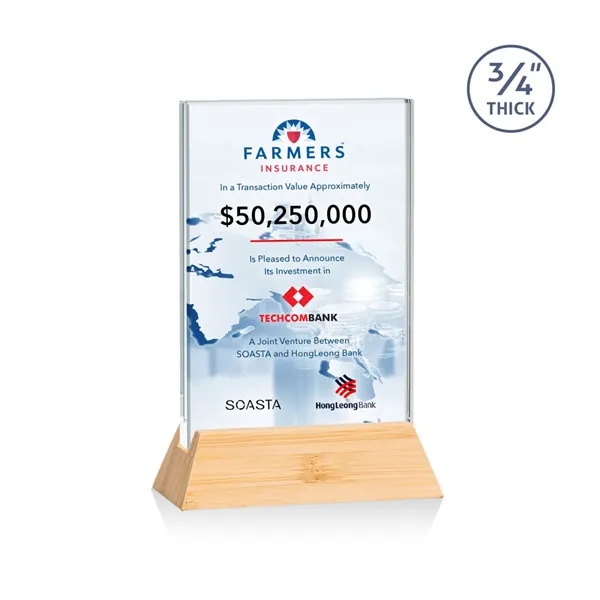 The Walkerton VividPrint™ Award - Starfire/Bamboo is a vertical 3/4-inch thick... from ASI 84592 St Regis Group / St Regis