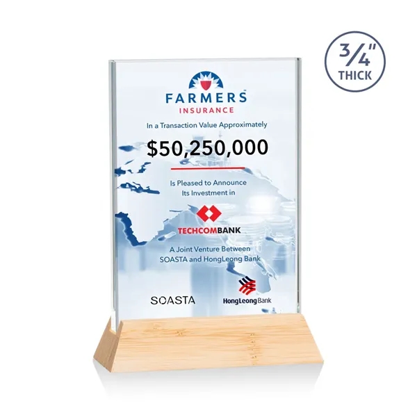 The Walkerton VividPrint™ Award - Starfire/Bamboo is a vertical 3/4-inch thick... from ASI 84592 St Regis Group / St Regis