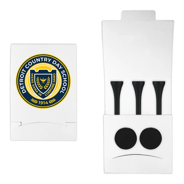 Golf tee matchbook packet with 3 tees and 2 markers.... from ASI 93520 Ventura Inc
