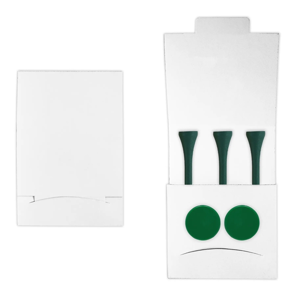 Golf tee matchbook packet with 3 tees and 2 markers.... from ASI 93520 Ventura Inc