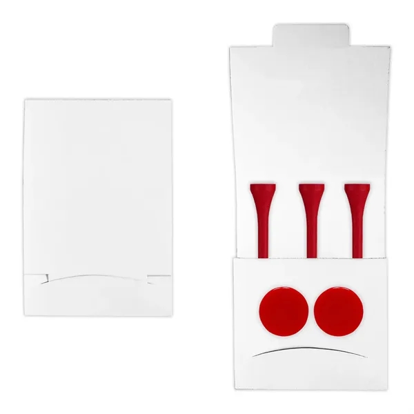 Golf tee matchbook packet with 3 tees and 2 markers.... from ASI 93520 Ventura Inc
