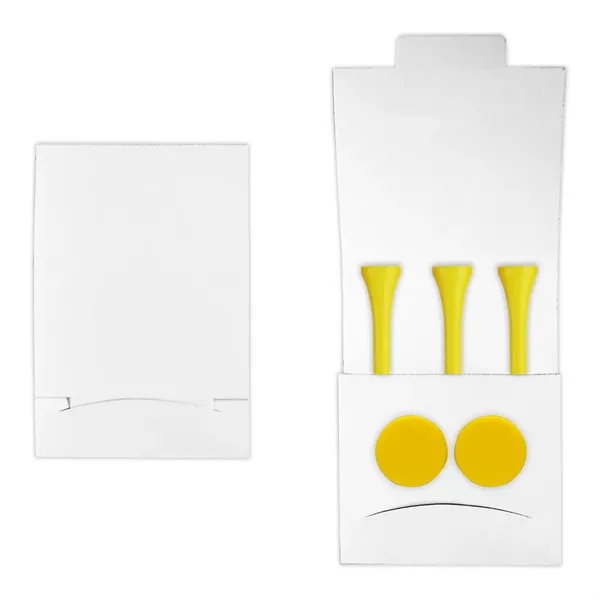 Golf tee matchbook packet with 3 tees and 2 markers.... from ASI 93520 Ventura Inc