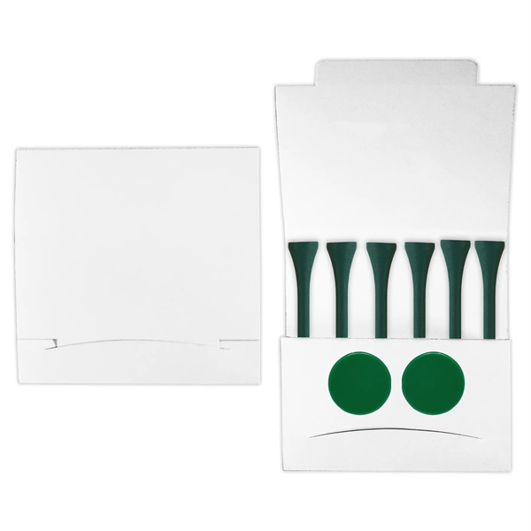 Golf tee matchbook packet with 6 tees and 2 markers.... from ASI 93520 Ventura Inc