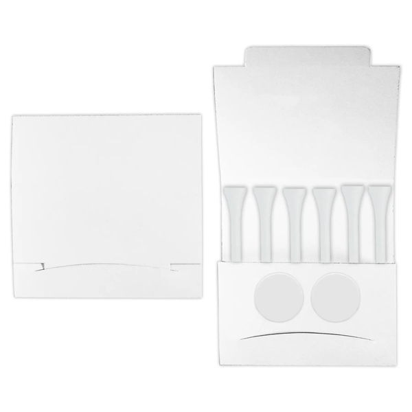 Golf tee matchbook packet with 6 tees and 2 markers.... from ASI 93520 Ventura Inc