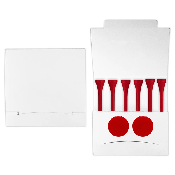 Golf tee matchbook packet with 6 tees and 2 markers.... from ASI 93520 Ventura Inc