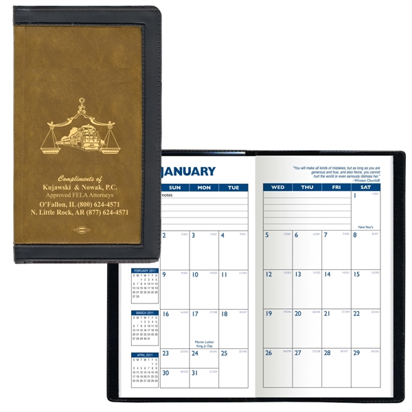 This 2-tone soft vinyl cover pocket planner.... from ASI 83770 Royal Industries / The Royal Line